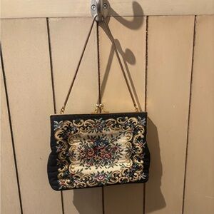 Elegant Floral Embroidered Handbag